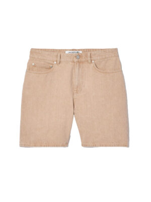 Bermuda en denim teint effet délavé