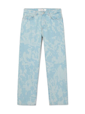 Jean straight fit denim motif imprimé