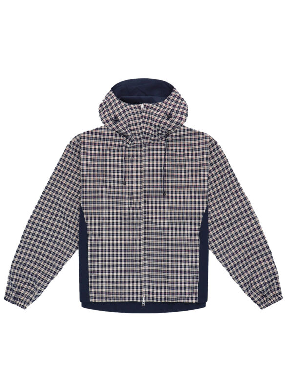 Veste technique à carreaux réversibles