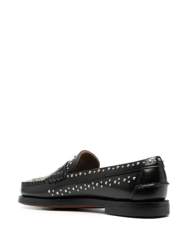 leather loafers with stud details - Image 3