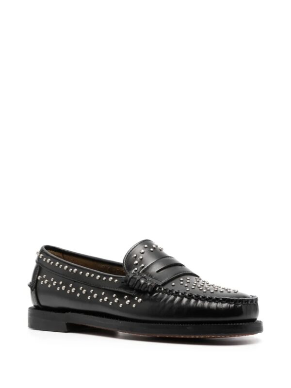 leather loafers with stud details - Image 2