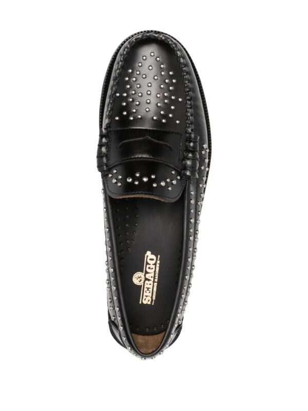 leather loafers with stud details - Image 4