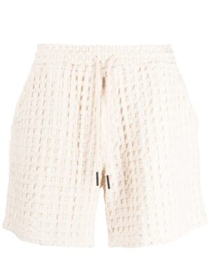 short en coton à design gaufré