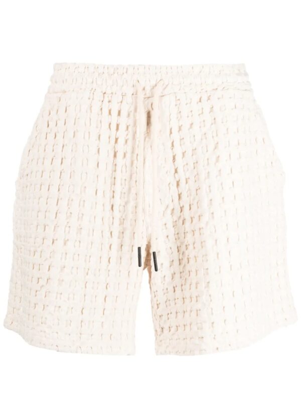 short en coton à design gaufré