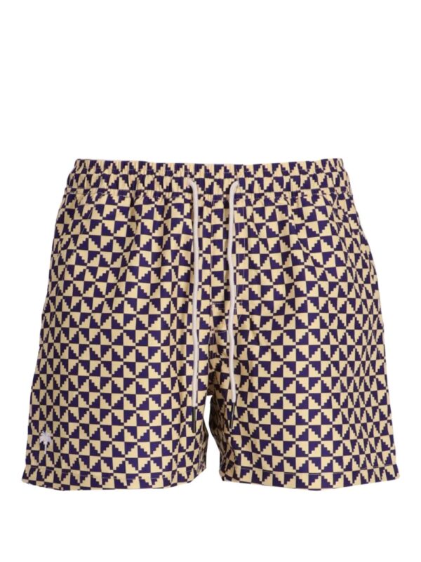 short de bain Puzzle à taille élastiquée