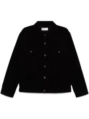 veste boutonnée à col contrastant