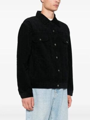 veste boutonnée à col contrastant
