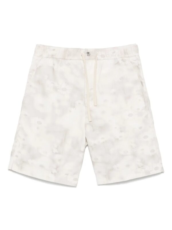 short en jean à imprimé graphique