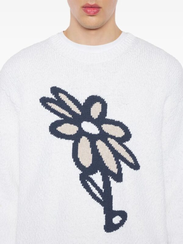 pull à motif floral en intarsia – Image 5