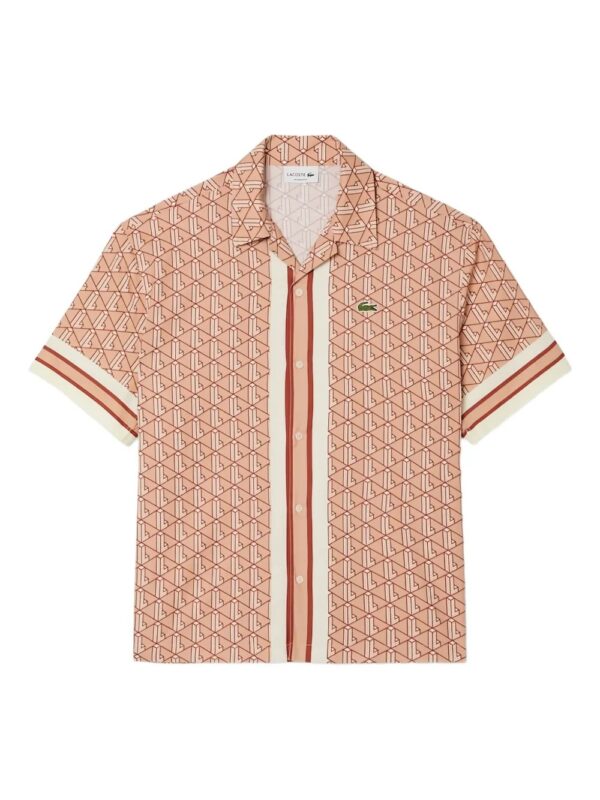 chemise à motif monogrammé