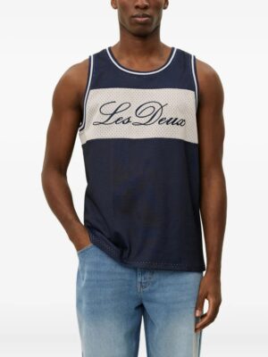 embroidered logo tank top