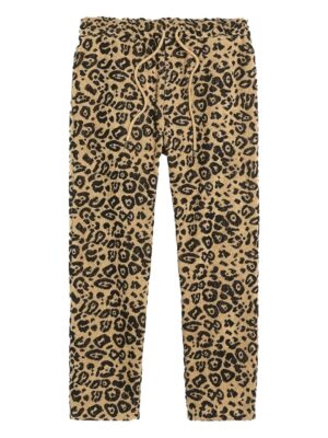leopard print straight pants