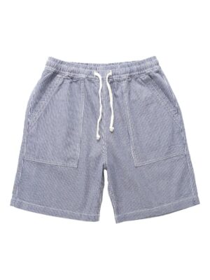 Short à cordon de serrage à rayures de chef
