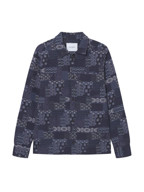 Surchemise Les Deux Layton Bleu Avec Motif