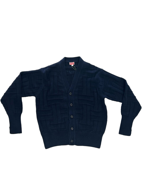 cardigan à broderies perpendiculaires