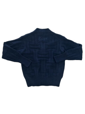 cardigan à broderies perpendiculaires