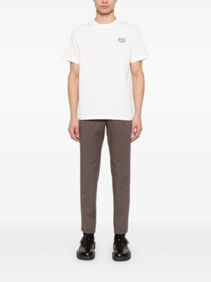 t-shirt en coton à logo brodé
