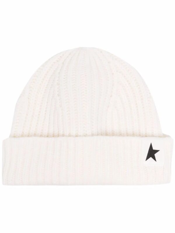 star patch ribbed beanie