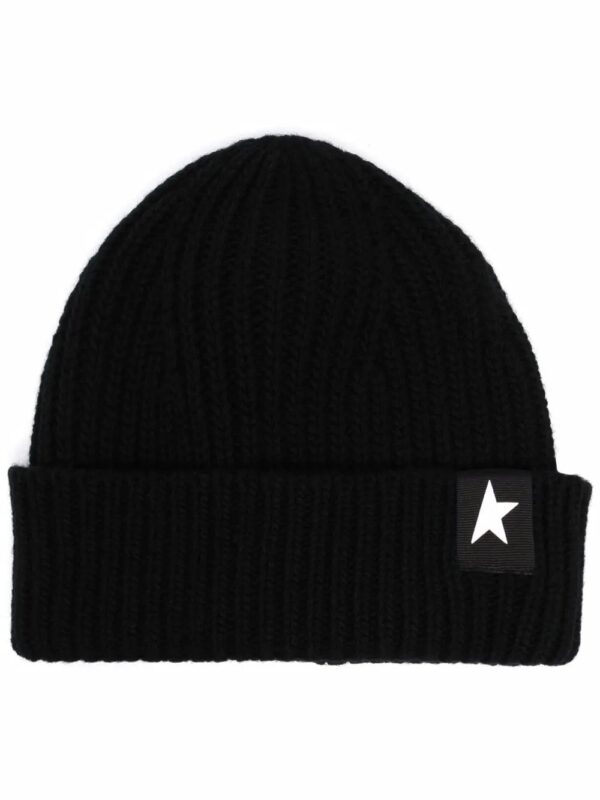 star patch ribbed beanie