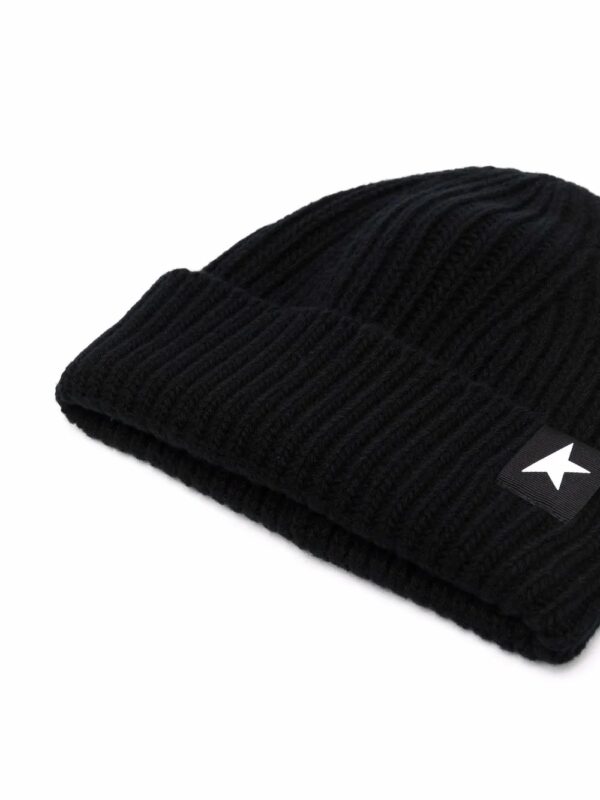 star patch ribbed beanie - Image 2