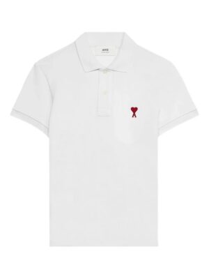Organic cotton pique polo shirt.