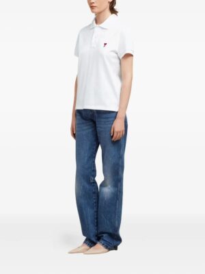 Organic cotton pique polo shirt.