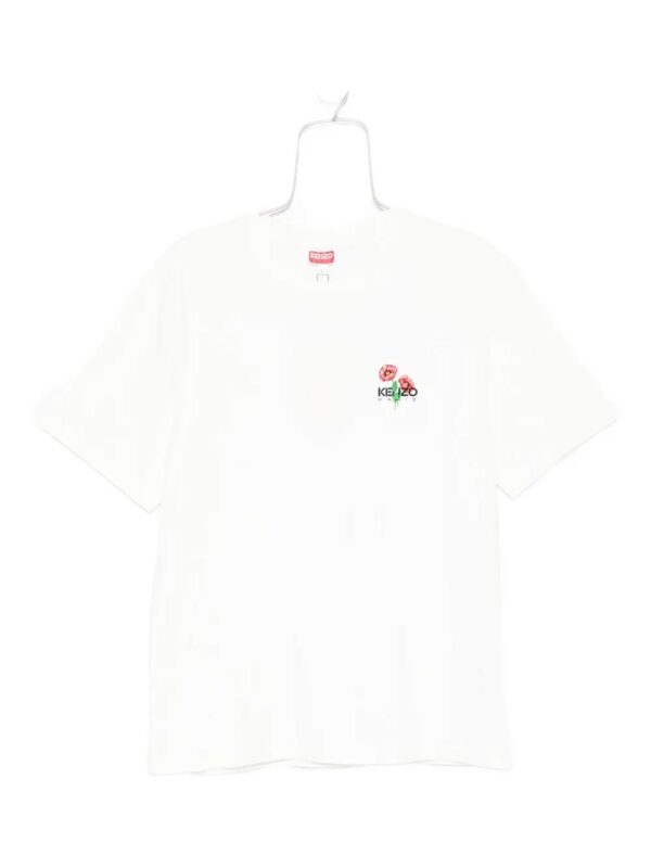 T-shirt coquelicot brodé
