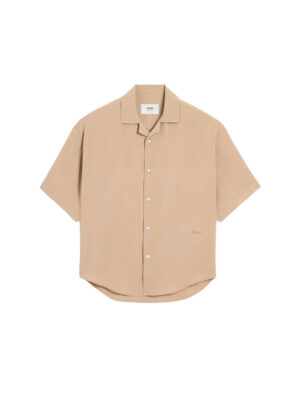 Chemise manches courtes en viscose unie.