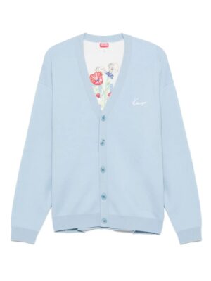 Cardigan en coton mélangé à broderies