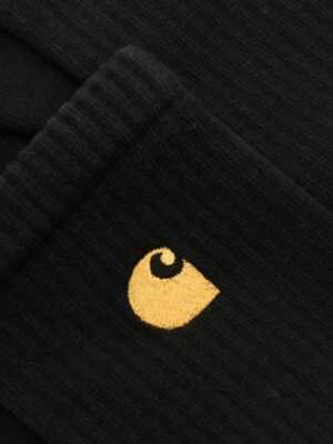 logo-embroidered ribbed socks