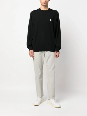 embroidered logo sweater