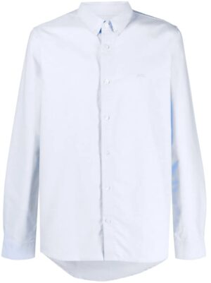 chemise boutonnée à logo brodé