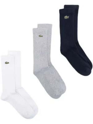 lot de trois paires de chaussettes à logo brodé