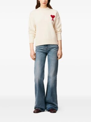 pull Ami Heart en maille intarsia