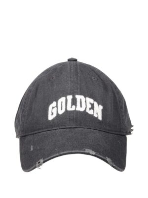 casquette vieillie avec logo brodé