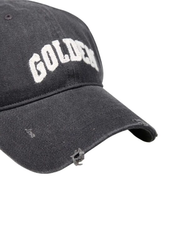 aged cap with embroidered logo - Image 2