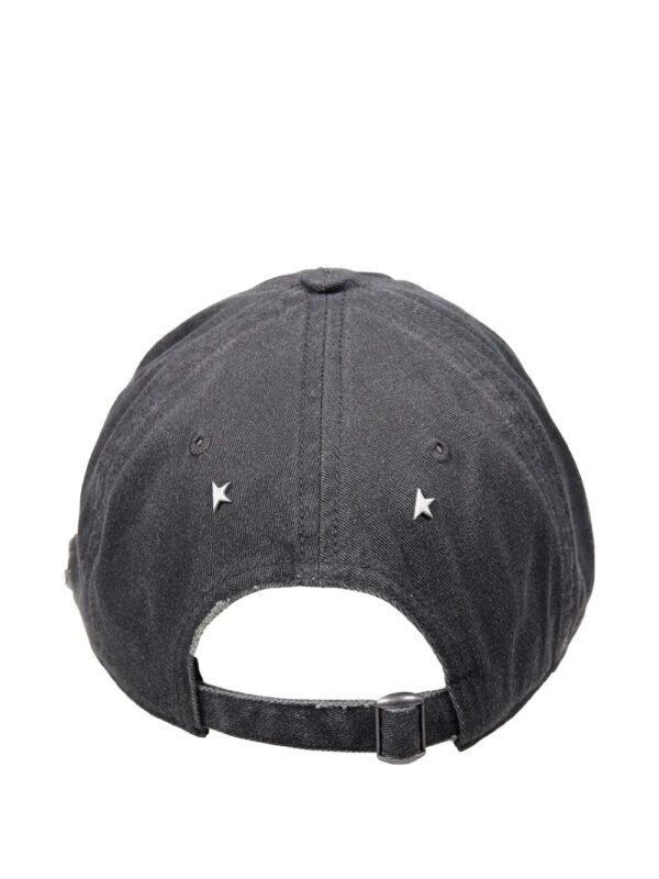 aged cap with embroidered logo - Image 4