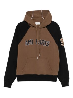 sweat à capuche brodé à manches
