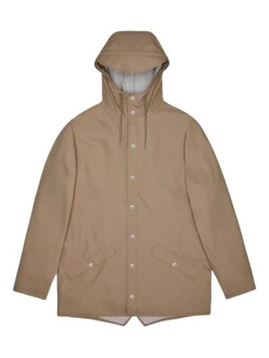 hooded button-down jacket