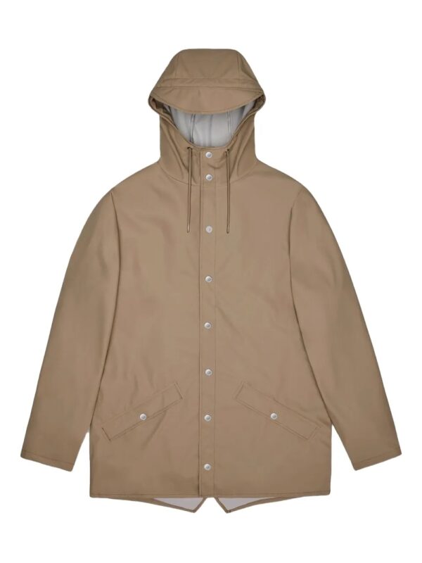 hooded button-down jacket