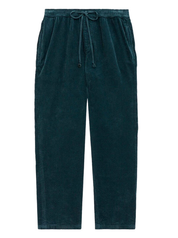 Corduroy pants with drawstring