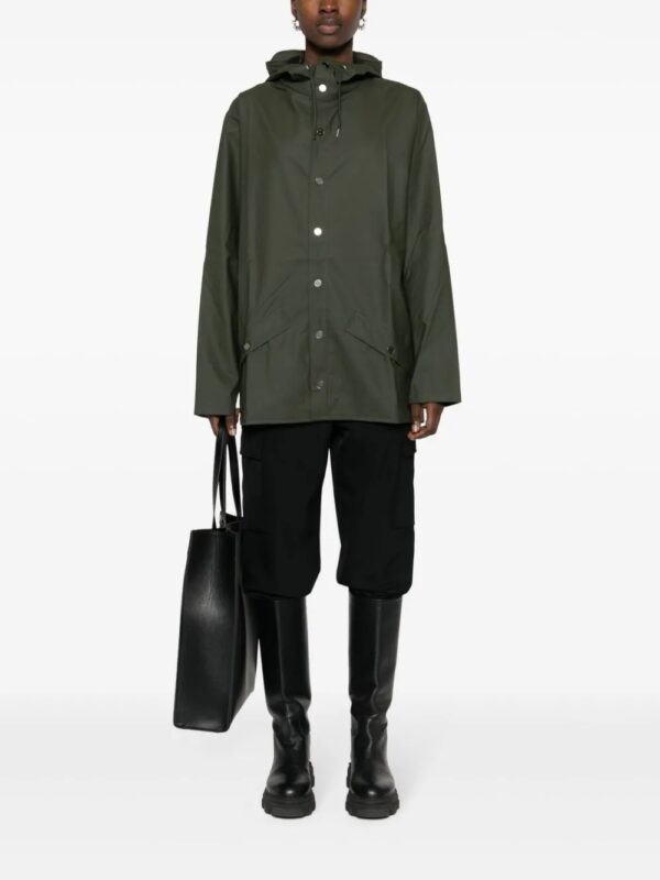 buttoned raincoat with drawstring - Image 6