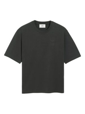 t-shirt en coton à motif cœur embossé