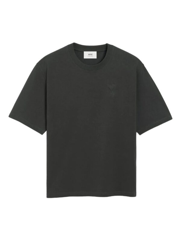t-shirt en coton à motif cœur embossé