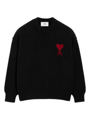 pull à motif cœur en intarsia