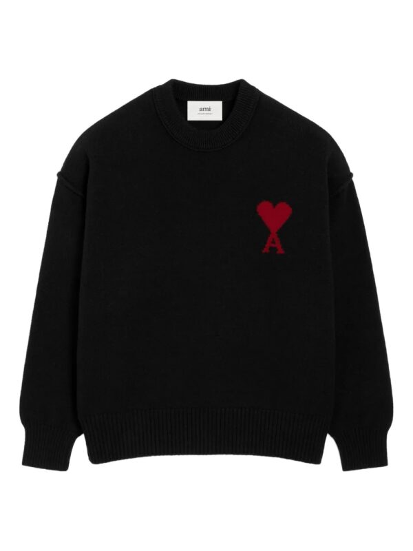 pull à motif cœur en intarsia