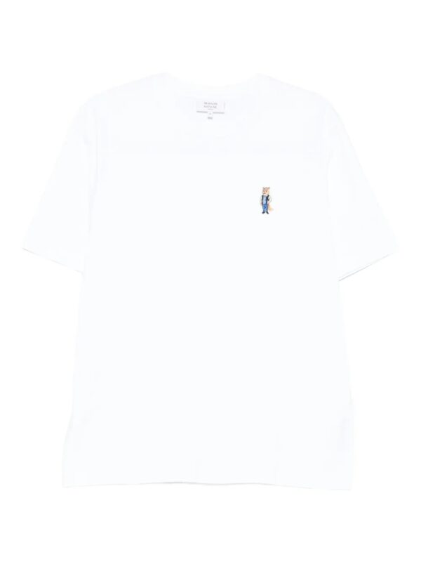 logo-embroidered cotton T-shirt