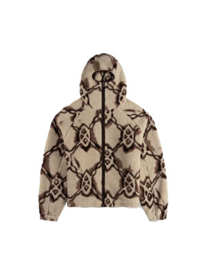 Off White Burned Shield Sherpa Jacket