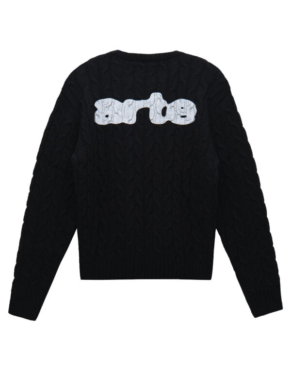 logo cable knit sweater