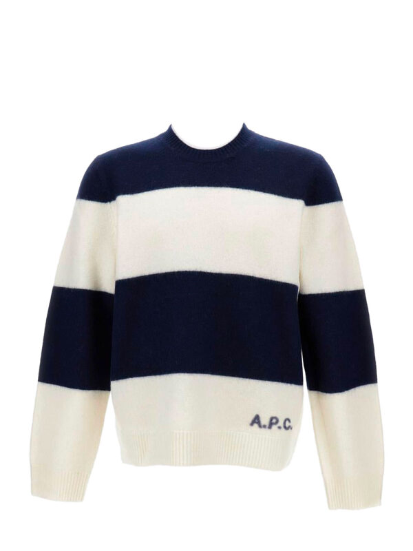 striped round neck jumper